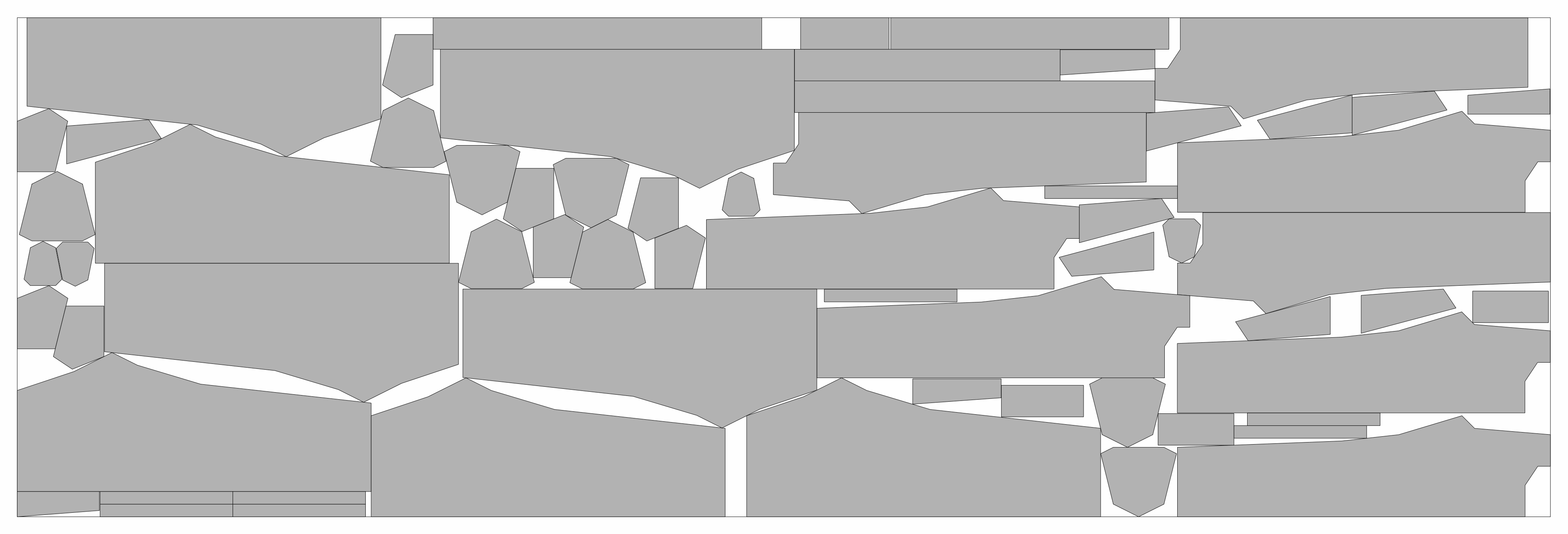 a cutting pattern of parts of trousers